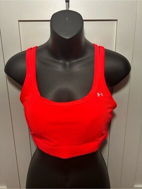 Under Armour Bright Red Double-Strap Sports Bra